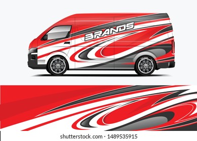 Van Wrap Livery design. Ready print wrap design for Van dekal