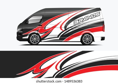 Van Wrap Livery design. Ready print wrap design for Van dekal