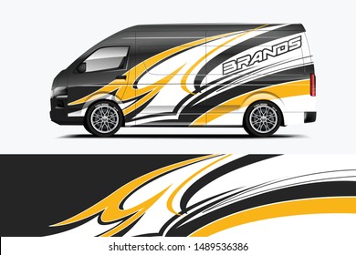 Van Wrap Livery design. Ready print wrap design for Van dekal