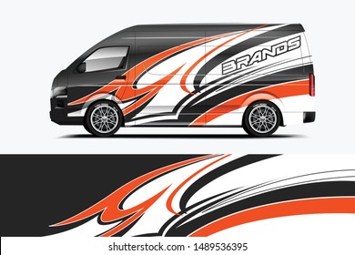 Van Wrap Livery design. Ready print wrap design for Van dekal