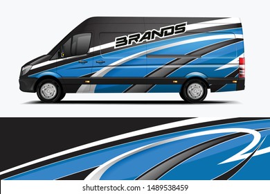 Van Wrap Livery design. Ready print wrap design for Van dekal