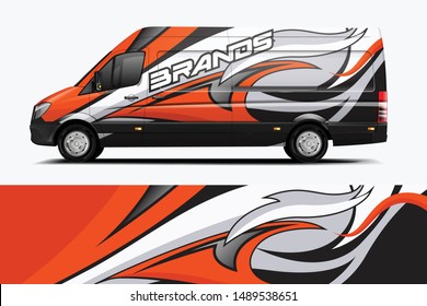 Van Wrap Livery design. Ready print wrap design for Van dekal