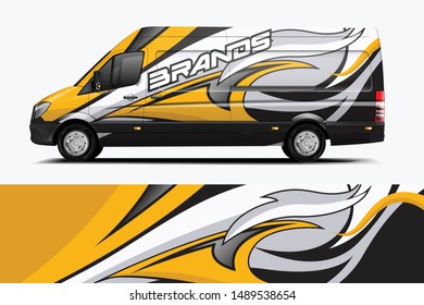 Van Wrap Livery design. Ready print wrap design for Van dekal