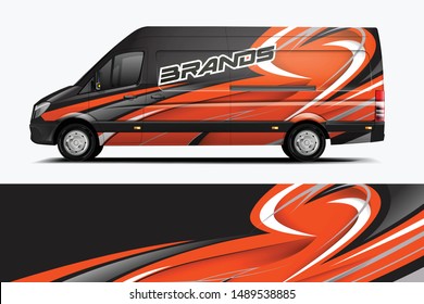 Van Wrap Livery design. Ready print wrap design for Van dekal