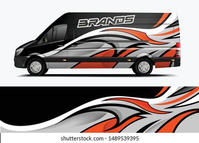 Van Wrap Livery design. Ready print wrap design for Van dekal