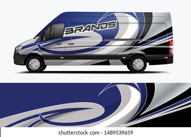 Van Wrap Livery design. Ready print wrap design for Van dekal