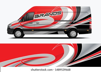 Van Wrap Livery design. Ready print wrap design for Van dekal