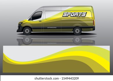 Van Wrap Livery design. Ready print wrap design eps 10
