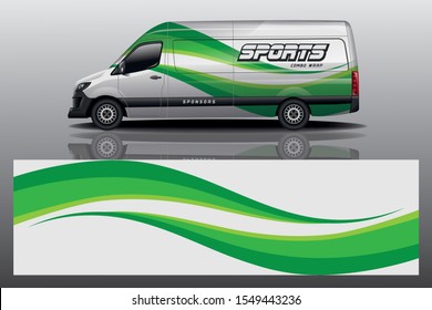 Van Wrap Livery Design. Ready Print Wrap Design Eps 10