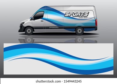 Van Wrap Livery design. Ready print wrap design eps 10