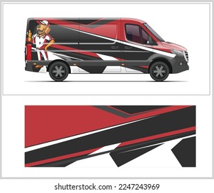 Van Wrap Livery design. Ready print wrap design
