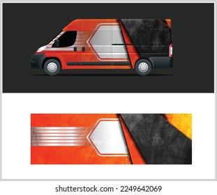 Diseño de Van Wrap Livery. Diseño de ajuste de impresión listo
