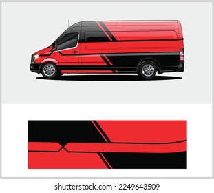 Diseño de Van Wrap Livery. Diseño de ajuste de impresión listo