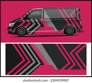 Diseño de Van Wrap Livery. Diseño de ajuste de impresión listo