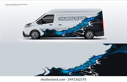 Van Wrap livery design vector file eps 10 printable file eps 10