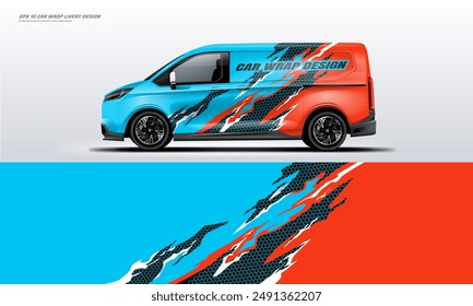 Van Wrap livery design vector file eps 10 printable file eps 10