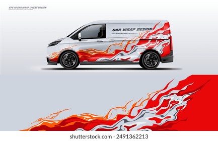 Van Wrap livery design vector file eps 10 printable file eps 10