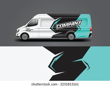 Van wrap vector design for branding company