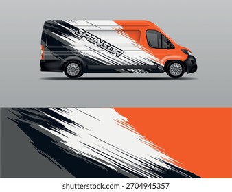 Van wrap diseño de Vector, camioneta con librea 