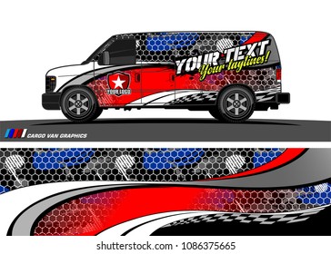Van wraps design vector. abstract curved shape with camouflage background