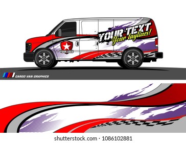 van Wraps design vector. simple curved shape with grunge background 
