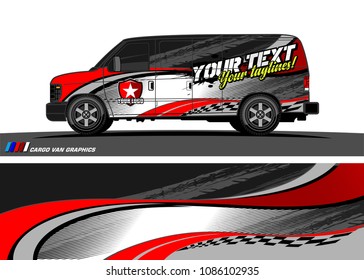 van Wraps design vector. simple curved shape with grunge background 