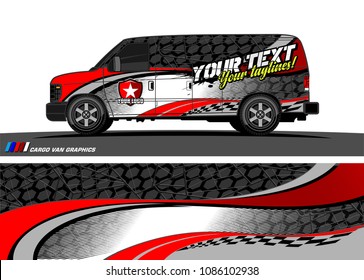 van Wraps design vector. simple curved shape with grunge background 