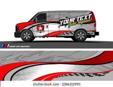 van Wraps design vector. simple curved shape with grunge background 