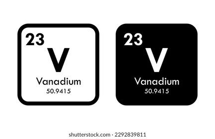 vanadium  icon set. vector template illustration  for web design