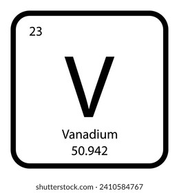 Vanadium-Symbol Vektorgrafik-Design