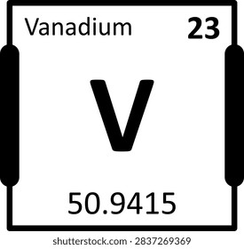 Vanadium Solid minimalist Icon Design
