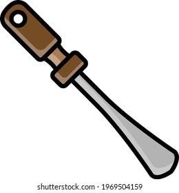 Vanadium Steel Tire Opener Tool Concept,, Tyre Dedicate Stick Repair Instrument Vector color Icon Design, Car Tyre and Alignment Service Center Tools, wheel bar drop forged Tool stock illustration