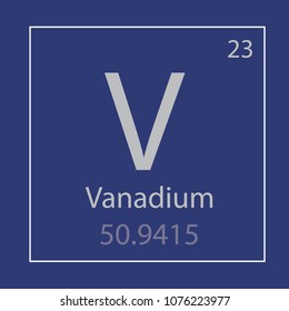 Vanadium V chemical element icon- vector illustration