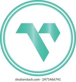 Ilustraciones del logotipo de la criptomoneda de Vanar chain-vanry sobre fondo abstracto. ilustraciones 3d.