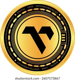 vanar-vanry cryptocurrency illustrations on abstract background. 3d illustrations.