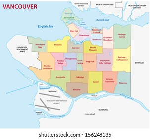 vancouver administrative map