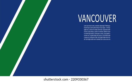 Vancouver Canucks ice hockey team uniform colors. Template for presentation or infographics.