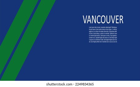 Vancouver Canucks ice hockey team uniform colors. Template for presentation or infographics.