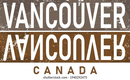 Vancouver city. The custom hand lettering poster for your design. Creative typography banner of Vancouver, British Columbia