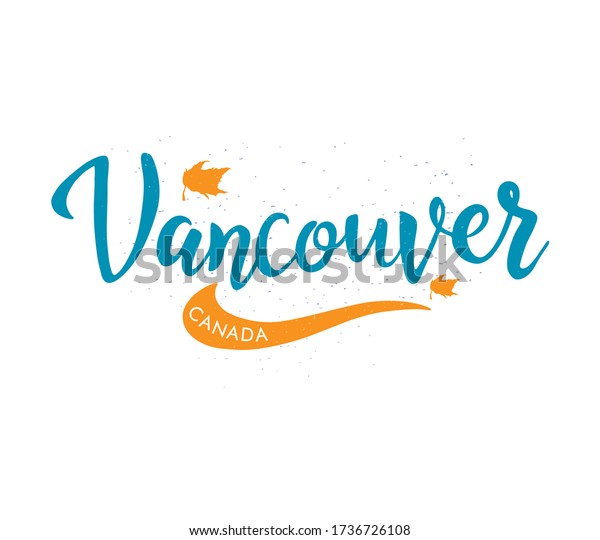 Vancouver City Handwritten Calligraphy Hand Drawn Stock Vector (Royalty ...