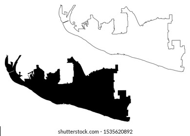 Vancouver City (United States cities, United States of America, usa city) map vector illustration, scribble sketch City of Vancouver map