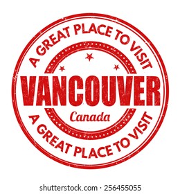 Vancouver grunge rubber stamp on white background, vector illustration