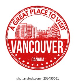 Vancouver grunge rubber stamp on white background, vector illustration