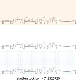 Vancouver Hand Drawn Skyline