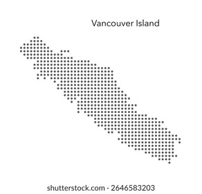 Vancouver Island pixelated stylised map.