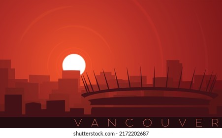 Vancouver Low Sun Skyline Scene