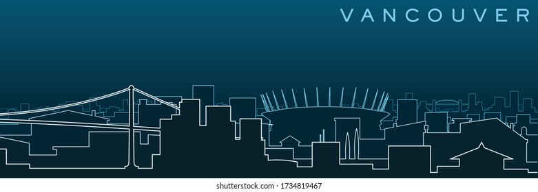 Vancouver Multiple Lines Skyline und Landmarks