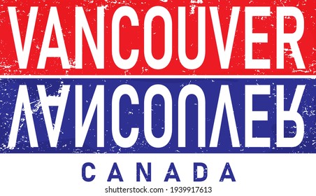 Vancouver Slogan 3D Effect, Illustration Graphic Vector.
