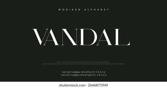Vandal creative modern stylish calligraphy letter logo design