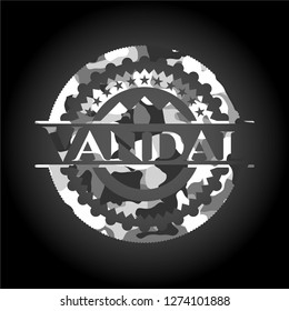 Vandal on grey camo texture